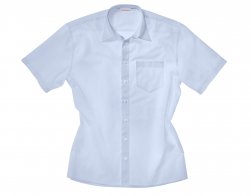 Pánská košile Cotonea krátký rukáv, kent límeček  světle modrá | vel. 48